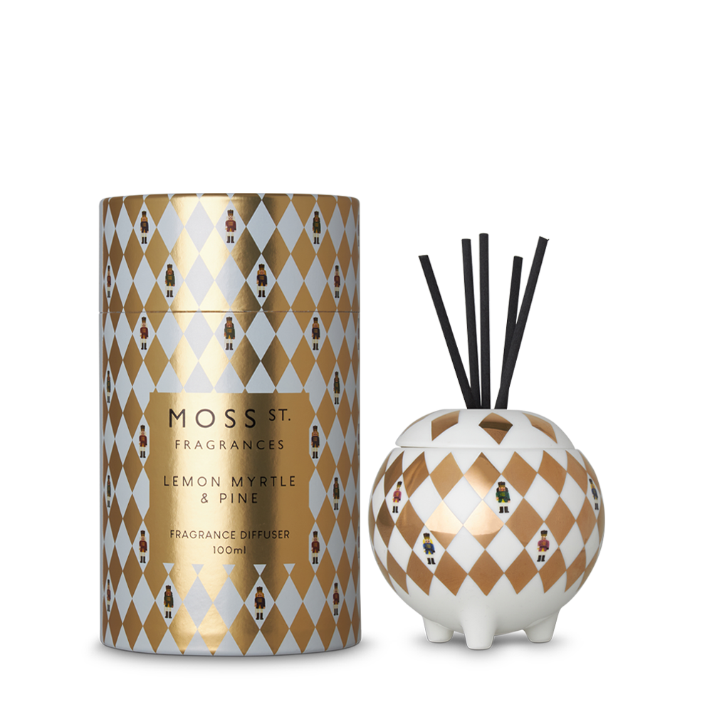 Lemon Myrtle & Pine Ceramic Diffuser 100ml | Moss St. Fragrances